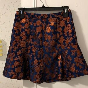 J Crew Brocade Jacquard Floral Skirt